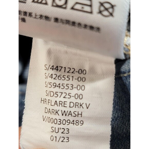 GAP Jeans Womens 6/28R Blue 70s Flare High Rise Stretch Denim Boho Hippie - Picture 11 of 13